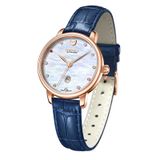 ĐỒNG HỒ TOPHILL TE059L.PL3238 Nữ Máy Automatic Dây da Kính sapphire 5ATM