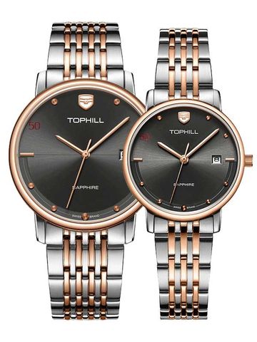 ĐỒNG HỒ TOPHILL TA033GL.S7152 Nam, Nữ Dây thép 316L Máy Quartz (pin)  Kính Sapphire 3ATM
