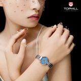 ĐỒNG HỒ TOPHILL TOC001L.S1332 Nữ máy quartz kính sapphire size 27x30mm 3ATM