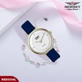 ĐỒNG HỒ NEWSKY NS5004L.L09 Nữ Máy quartz Kính sapphire Size32mm 3ATM