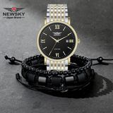 ĐỒNG HỒ NEWSKY NS5009G.S04 Nam máy quartz kính sapphire size 38mm 3ATM