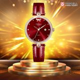 ĐỒNG HỒ TOPHILL TE063L.MR3757 Nữ Máy quartz(pin) Dây da Kính sapphire 5ATM