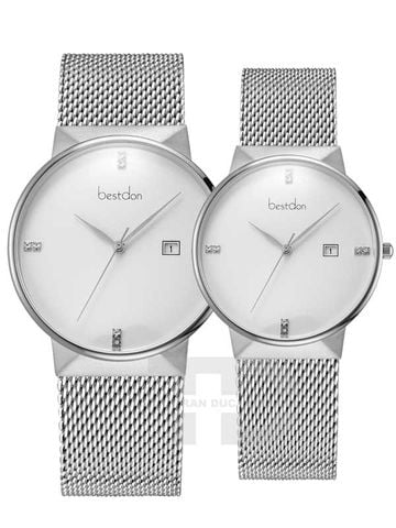 ĐỒNG HỒ BESTDON BD99100G-B02 + BD99100L-B02 Nam, Nữ Máy Quartz (pin) Kính sapphire Size 34mm 3ATM