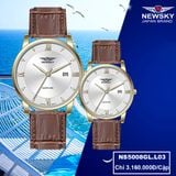 ĐỒNG HỒ NEWSKY NS5008G.L03 Nam máy quartz kính sapphire size 38mm 3ATM