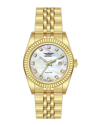 ĐỒNG HỒ NEWSKY NS5023L.S04 Nữ máy quartz kính sapphire size 31mm 3ATM