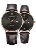 TOPHILL TA031G.PC3057 + TA031L.PC3057 Nam, Nữ Dây thép 316L Máy Quartz (pin) Kính Sapphire