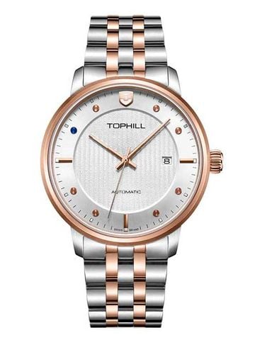 ĐỒNG HỒ TOPHILL TA032G.S7238 Nam dây Thép 316L máy Quartz kính Sapphire Size 42mm 5ATM