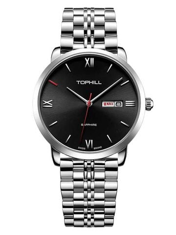 ĐỒNG HỒ TOPHILL TA035G.S1192 Nam dây Thép 316L máy Quartz kính Sapphire Size 39mm 5ATM