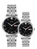 ĐỒNG HỒ TOPHILL TA050G.S1192 & TA050L.S1192 Cặp Máy quartz(pin) Kính sapphire 5ATM