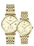 ĐỒNG HỒ TOPHILL TA051G.S2952 & TA051L.S2952 Cặp Máy quartz(pin) Kính sapphire 3ATM