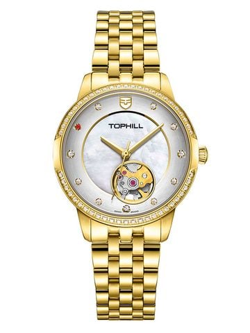 ĐỒNG HỒ TOPHILL TE035L.M2238 Nữ dây Thép 316L máy Automatic kính Sapphire Size 31mm 5ATM