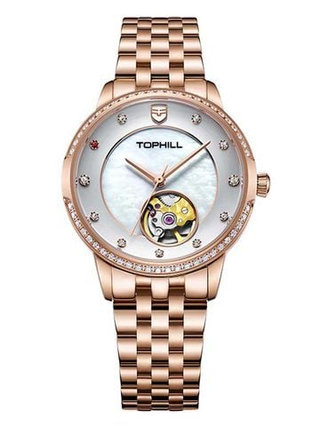 ĐỒNG HỒ TOPHILL TE035L.M3238 Nữ dây Thép 316L máy Automatic kính Sapphire Size 31mm 5ATM