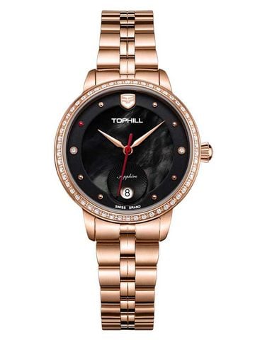 ĐỒNG HỒ TOPHILL TE037L.M3037 Nữ dây Thép 316L máy Quartz kính Sapphire Size 32mm 5ATM
