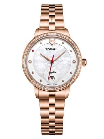 ĐỒNG HỒ TOPHILL TE037L.M3237 Nữ dây Thép 316L máy Quartz kính Sapphire Size 32mm 5ATM