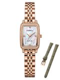 ĐỒNG HỒ TOPHILL TE051L.S3237 Nữ dây và vỏ Thép 316L máy Quartz kính Sapphire Size 19x25mm 3ATM