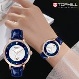 ĐỒNG HỒ TOPHILL TE062L.ML3387 Nữ Máy quartz(pin) Dây da Kính sapphire 3ATM