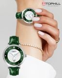 ĐỒNG HỒ TOPHILL TE062L.MG1A87 Nữ Máy quartz(pin) Dây da Kính sapphire 3ATM