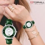ĐỒNG HỒ TOPHILL TE062L.MG1A87 Nữ Máy quartz(pin) Dây da Kính sapphire 3ATM