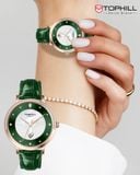 ĐỒNG HỒ TOPHILL TE062L.MG3A87 Nữ Máy quartz(pin) Dây da Kính sapphire 3ATM