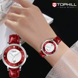 ĐỒNG HỒ TOPHILL TE062L.MR1787 Nữ Máy quartz (pin) Dây da Kính sapphire 3ATM