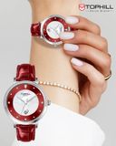 ĐỒNG HỒ TOPHILL TE062L.MR1787 Nữ Máy quartz (pin) Dây da Kính sapphire 3ATM