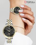 ĐỒNG HỒ TOPHILL TE062L.M6187 Nữ Máy quartz(pin) Dây thép 316L Kính sapphire 3ATM