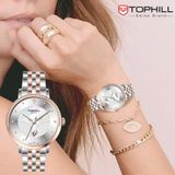 ĐỒNG HỒ TOPHILL TE062L.M7687 Nữ Máy quartz(pin) Dây thép 316L Kính sapphire 3ATM