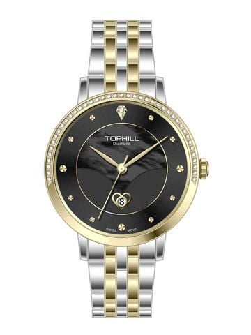 ĐỒNG HỒ TOPHILL TE062L.M6187 Nữ Máy quartz(pin) Dây thép 316L Kính sapphire 3ATM