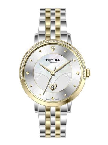 ĐỒNG HỒ TOPHILL TE062L.M6687 Nữ Máy quartz(pin) Dây thép 316L Kính sapphire 3ATM