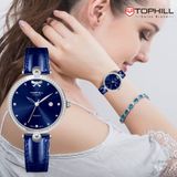 ĐỒNG HỒ TOPHILL TE063L.ML1357 Nữ Máy quartz(pin) Dây da Kính sapphire 5ATM