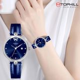ĐỒNG HỒ TOPHILL TE063L.ML1357 Nữ Máy quartz(pin) Dây da Kính sapphire 5ATM