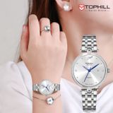 ĐỒNG HỒ TOPHILL TE063L.M1657 Nữ Máy quartz(pin) Dây thép 316L Kính sapphire 5ATM