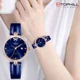 ĐỒNG HỒ TOPHILL TE063L.ML3357 Nữ Máy quartz(pin) Dây da Kính sapphire 5ATM
