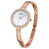 ĐỒNG HỒ TOPHILL TS012L.S3237 Nữ dây thép 316L máy Quartz kính Sapphire Size 27mm 3ATM
