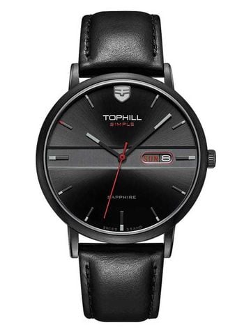 ĐỒNG HỒ TOPHILL TS019G.PB5152 Nam dây da máy Quartz kính Sapphire Size 40mm5ATM