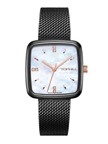 ĐỒNG HỒ TOPHILL TS021L.S287 Nữ Máy Quartz(pin) Kính sapphire Size 28x29mm 3ATM