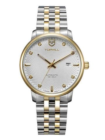 ĐỒNG HỒ TOPHILL TU008G.S6288 Nam Dây Thép 316L Máy Automatic  Kính Sapphire 5ATM