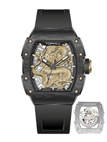 ĐỒNG HỒ TOPHILL TUT005G.GB5158 Nam dây da Máy Automatic Kính sapphire 5ATM