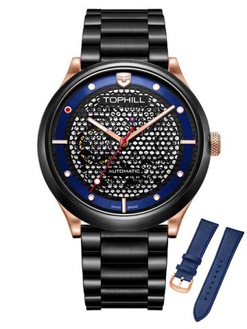ĐỒNG HỒ TOPHILL TV002G.S71A8 Nam dây thép 316L máy Automatic Sapphire 44mm 5ATM