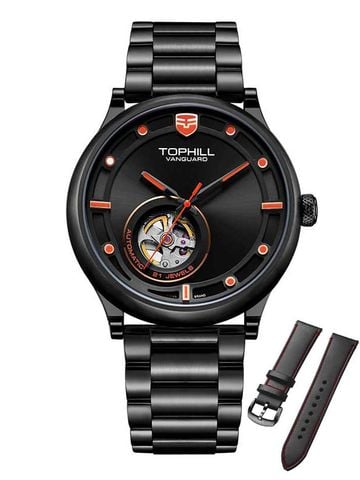 ĐỒNG HỒ TOPHILL TV005G.S5188 Nam dây Thép 316L máy Automatic kính Sapphire Size 43mm 5ATM