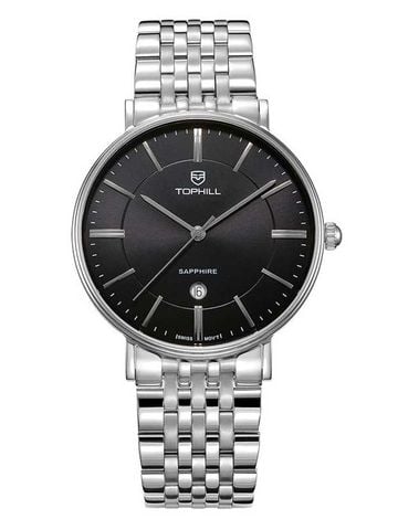 ĐỒNG HỒ TOPHILL TW037G.S1152 Nam Dây thép 316L Máy Quartz  Kính Sapphire Size 40mm 3ATM