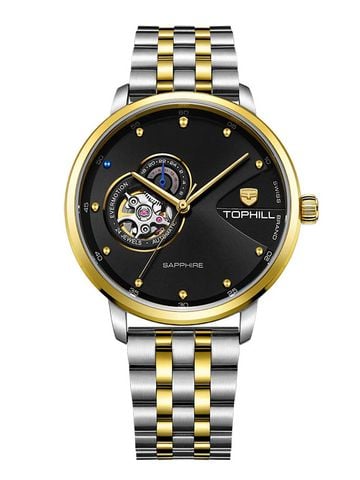 ĐỒNG HỒ TOPHILL TW060G.S6158 Nam dây thép 316L máy Automatic kính Sapphire Size42mm 5ATM