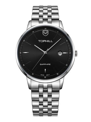 ĐỒNG HỒ TOPHILL TW065G.S1157 Nam dây Thép 316L máy Quartz kính Sapphire Size 41,5mm 3ATM