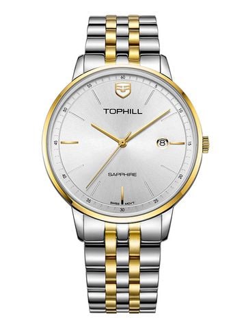 ĐỒNG HỒ TOPHILL TW065G.S6257 Nam dây Thép 316L máy Quartz kính Sapphire Size 41,5mm 3ATM