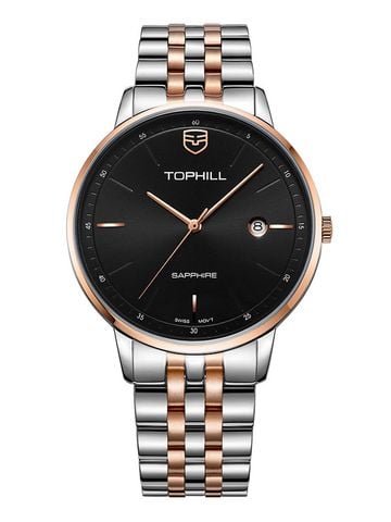 ĐỒNG HỒ TOPHILL TW065G.S7157 Nam dây thép 316L máy Quartz kính Sapphire Size 41,5mm 3ATM