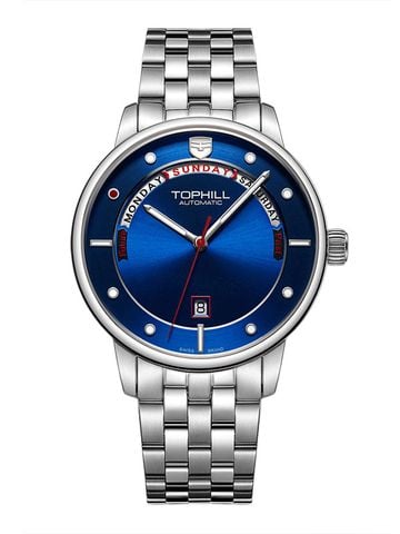 ĐỒNG HỒ TOPHILL TW071G.S1388 Nam dây thép 316L máy Automatic kính Sapphire Size 41mm 5ATM