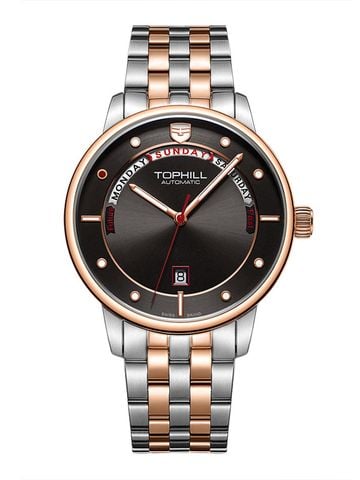 ĐỒNG HỒ TOPHILL TW071G.S7188 Nam dây thép 316L máy Automatic kính Sapphire Size 41mm 5ATM