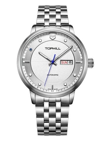 ĐỒNG HỒ TOPHILL TW072G.S1688 Nam dây Thép 316L máy Automatic kính Sapphire Size 41mm 5ATM
