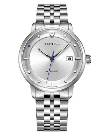 ĐỒNG HỒ TOPHILL TW073G.S1688 Nam dây Thép 316L máy Automatic kính Sapphire Size 41mm 5ATM