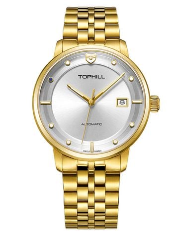 ĐỒNG HỒ TOPHILL TW073G.S2688 Nam dây Thép 316L máy Automatic kính Sapphire Size 41mm 5ATM